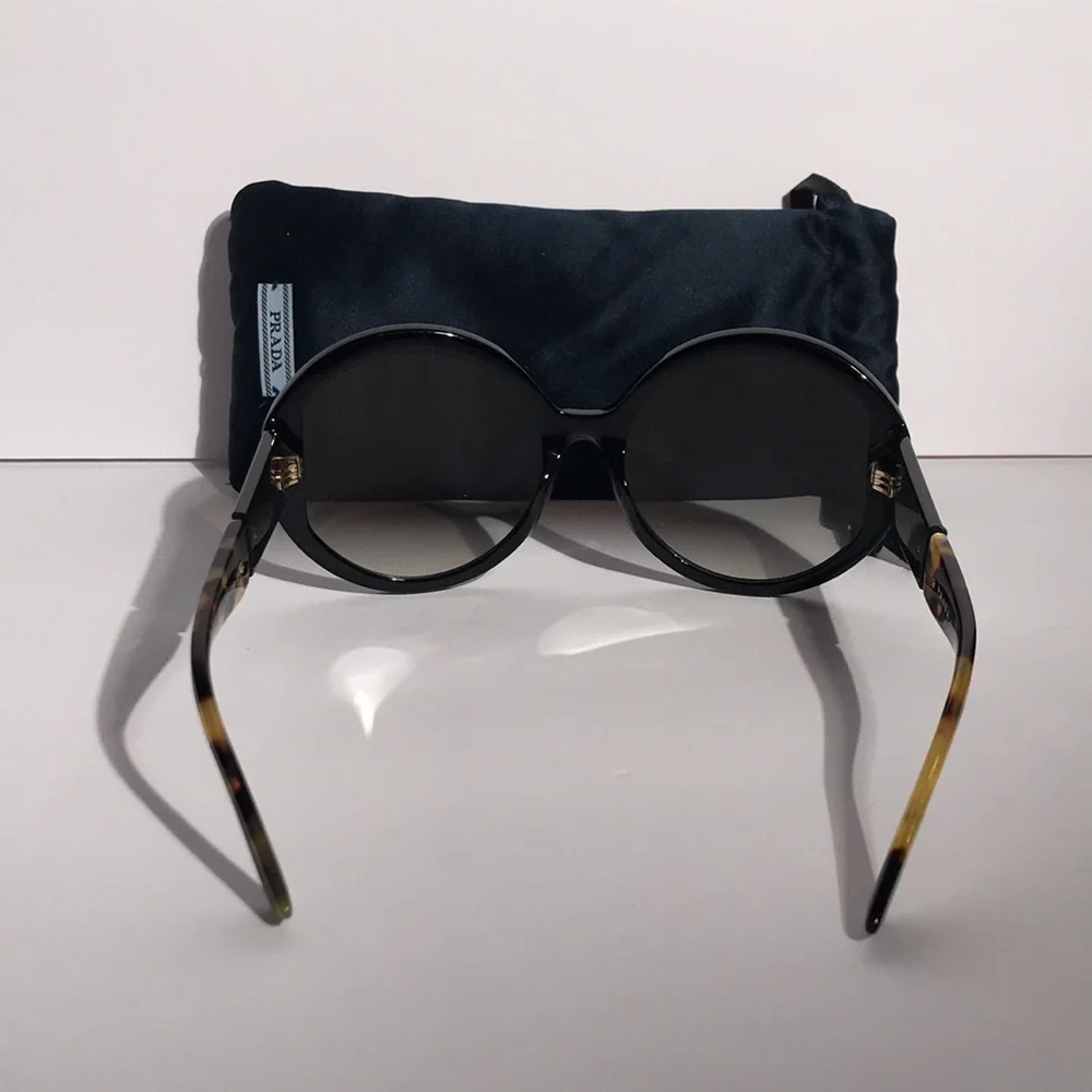 New Authentic Prada Black Oversized Sunglasses